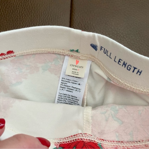 Crewcuts Kids Leggings - Star Print, Plaid, and Red w/Bows 7 - Picture 4 of 11